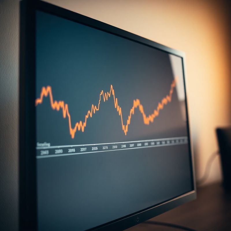 Grafic al evoluției ratei dobânzii pe un monitor slate